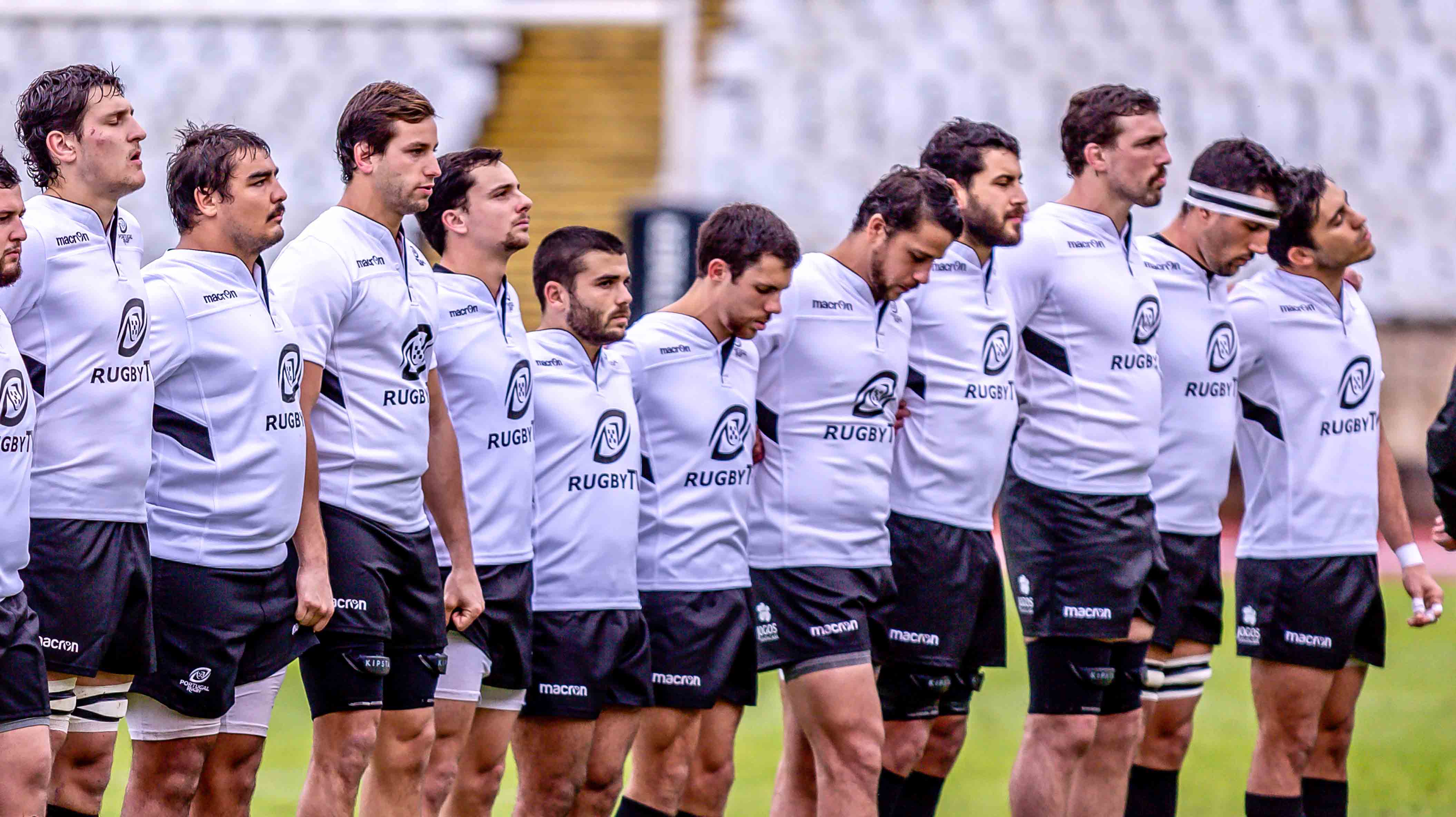 Portugal line up for the anthems