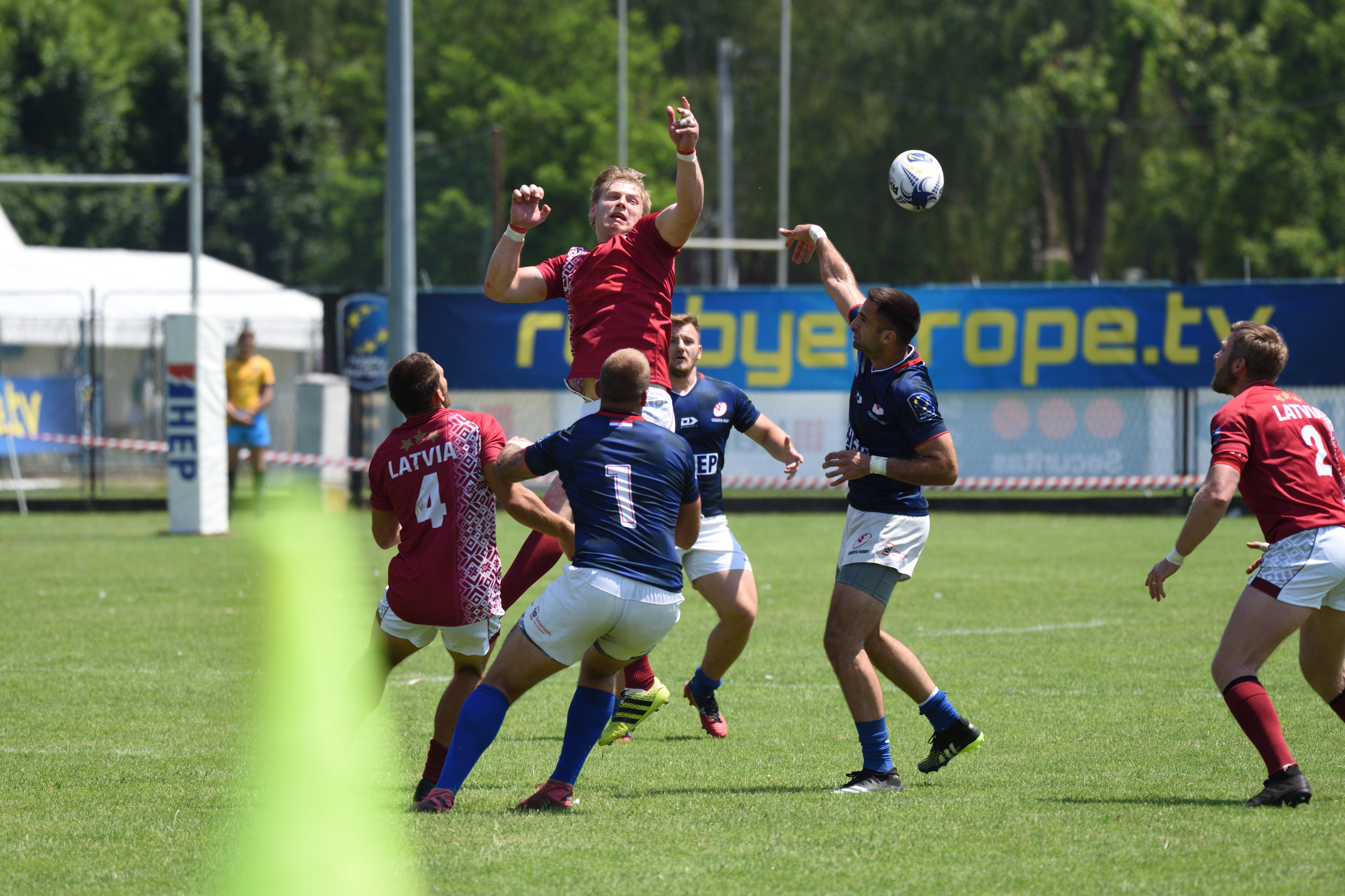 Jumping for the ball 