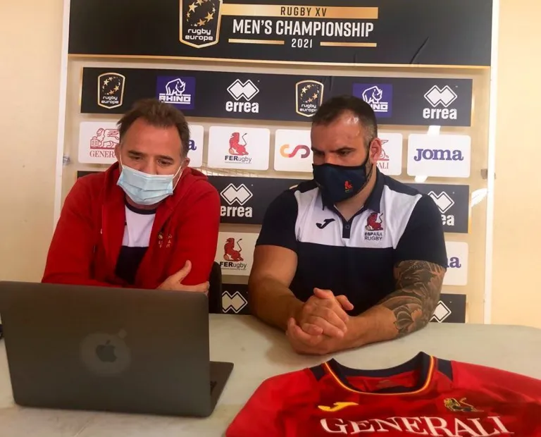 Spain coach speaks to the media